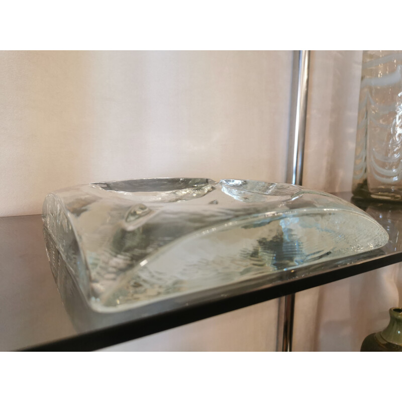 Vintage ashtray in glass block