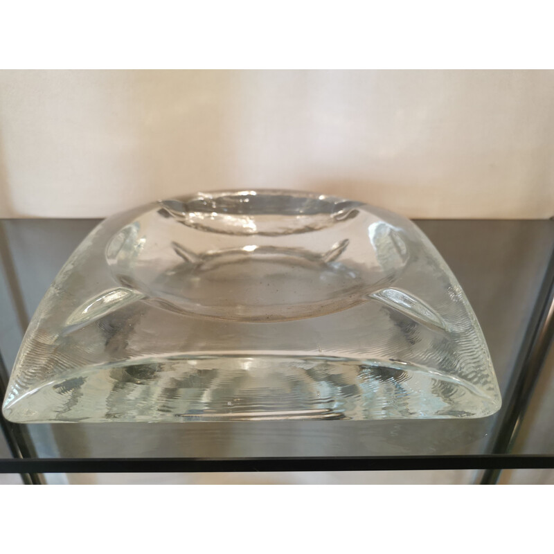Vintage ashtray in glass block