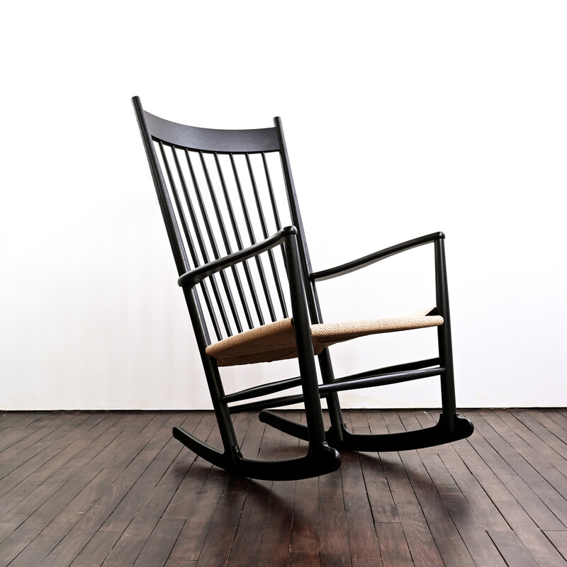 Vintage eiken schommelstoel van Hans Wegner voor Frederica, 2020