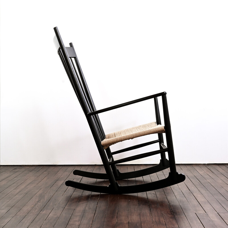 Cadeira de baloiço vintage em carvalho de Hans Wegner para Frederica, 2020