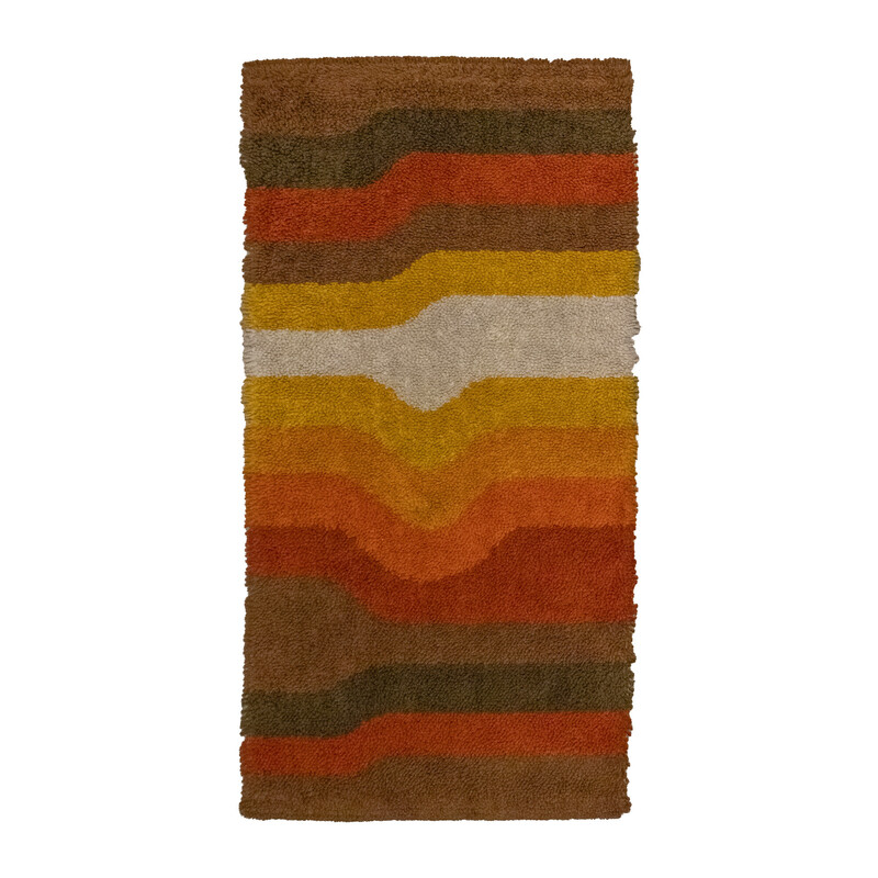 Tapis vintage orange "Rainbow" de Desso