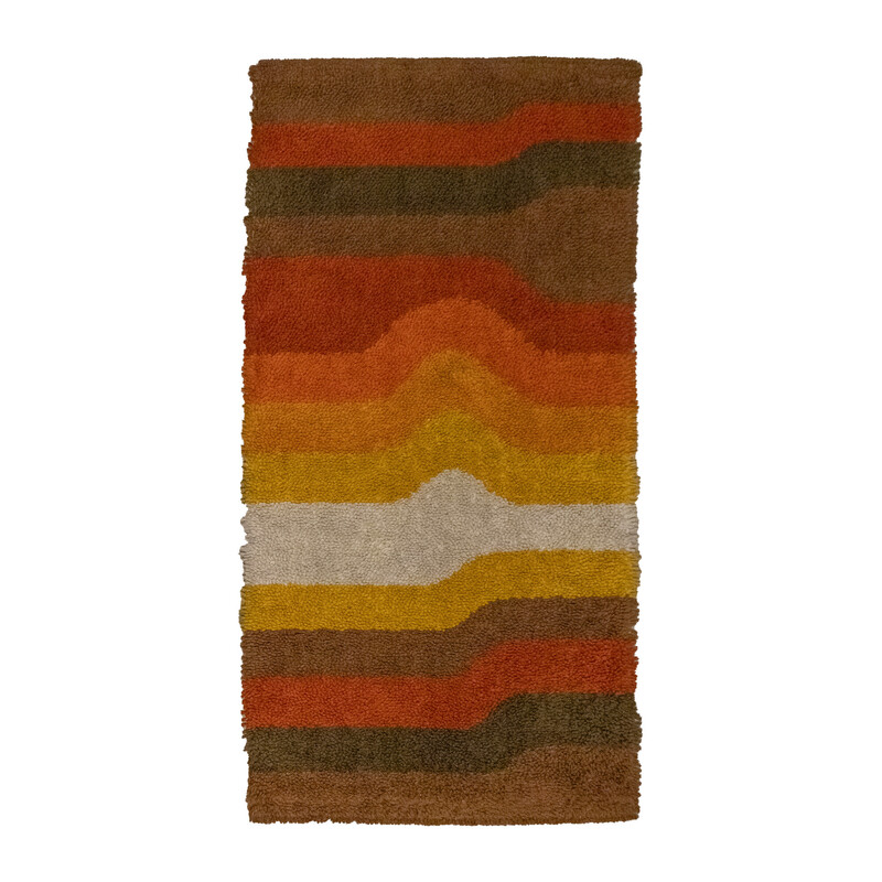 Vintage orange 'Rainbow' rug by Desso