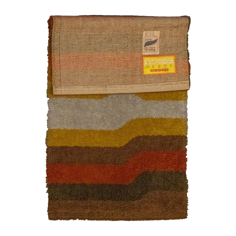 Vintage orange 'Rainbow' rug by Desso