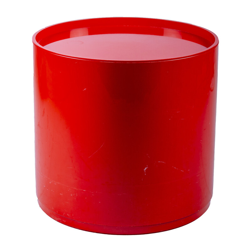 Boîte de rangement vintage rouge par Anna Castelli pour Kartell