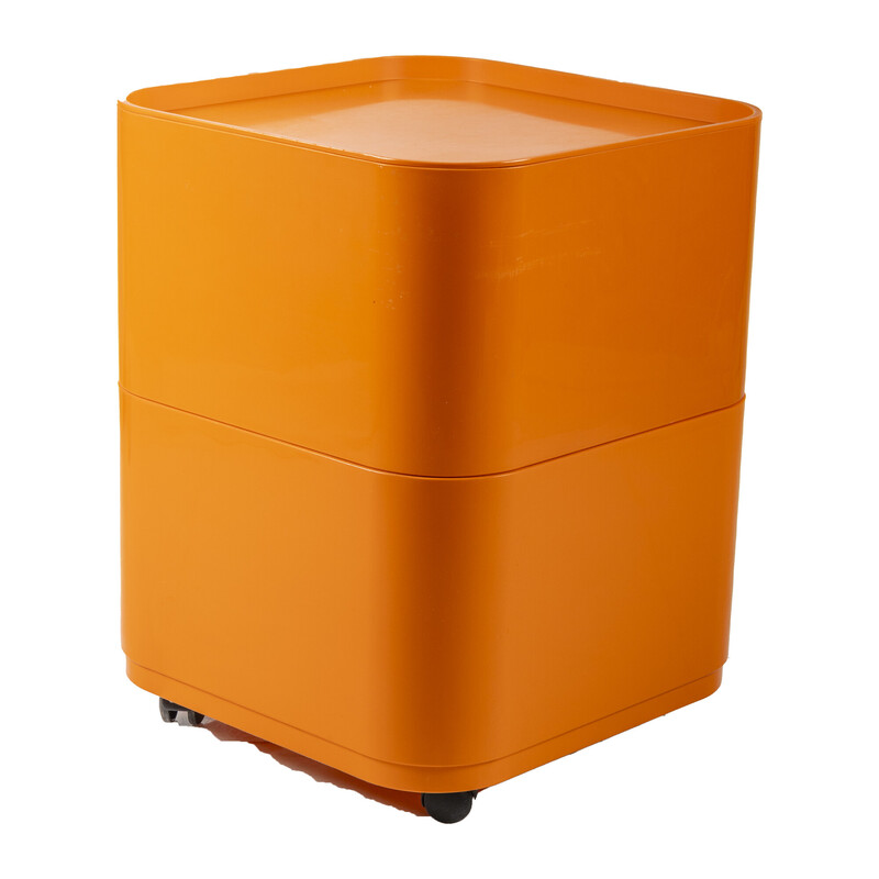 Componibili vintage orange par Anna Castelli Ferrieri pour Kartell