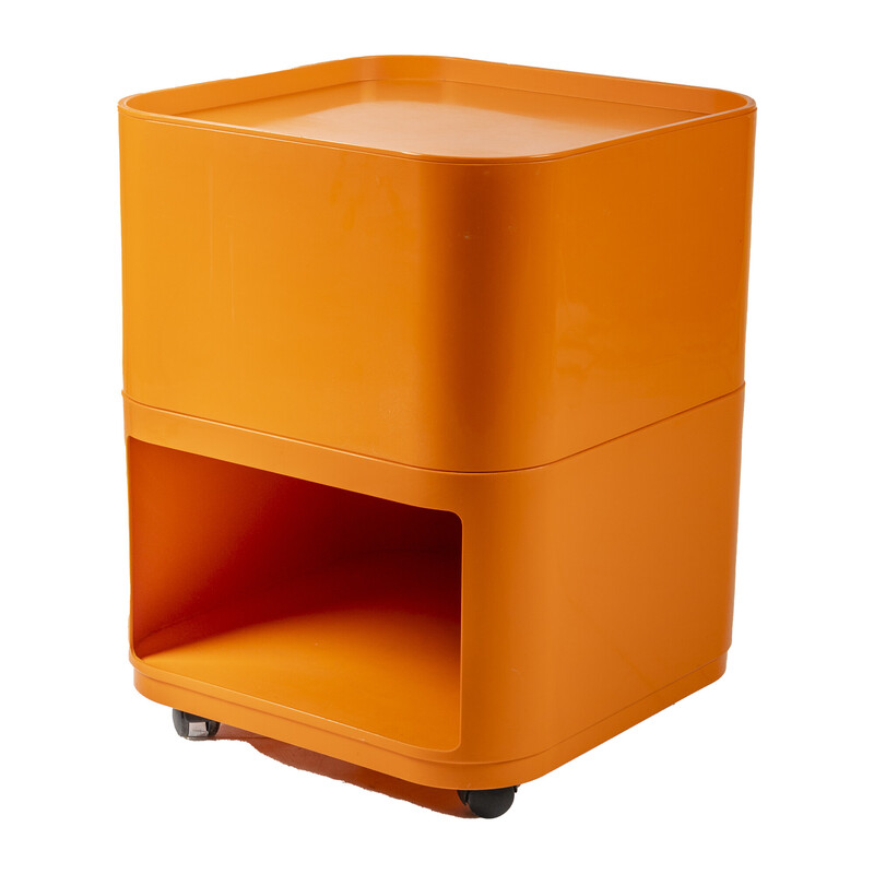 Componibili vintage orange par Anna Castelli Ferrieri pour Kartell