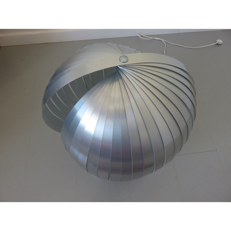 Lampe vintage en aluminium de Henri Mathieu, France 1960