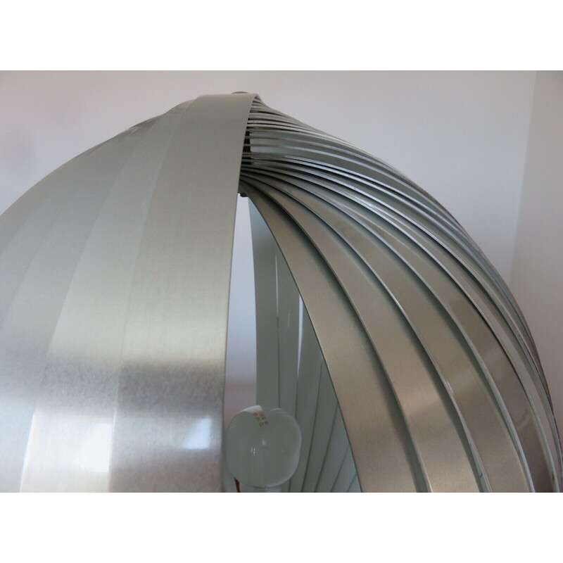 Vintage aluminum lamp by Henri Mathieu, France 1960