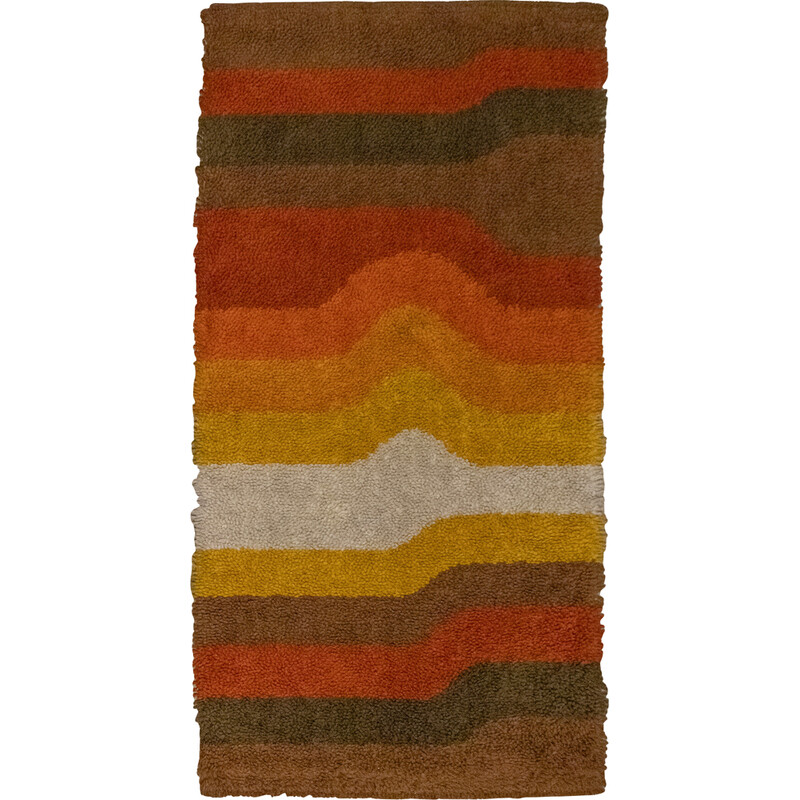 Tapis vintage orange "Rainbow" de Desso