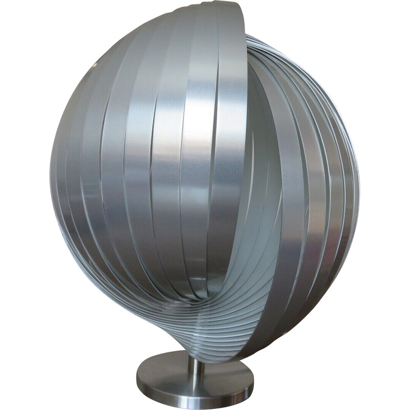 Vintage aluminum lamp by Henri Mathieu, France 1960