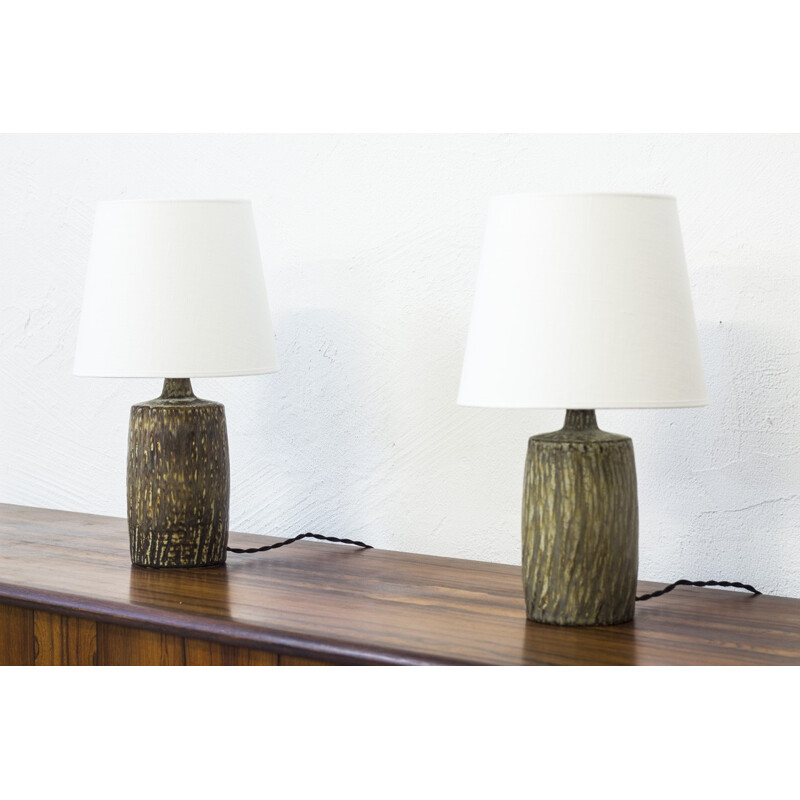 Pair of ceramic table lamp by Gunnar Nylund - 1950s