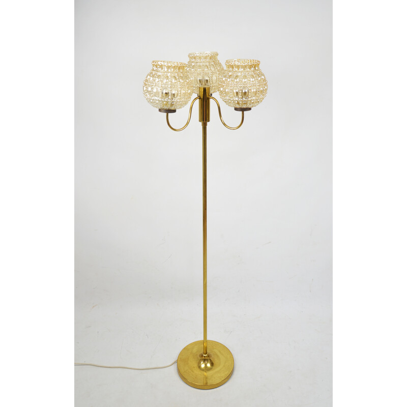 Lámpara de pie vintage de latón de Helena Tynell, 1960