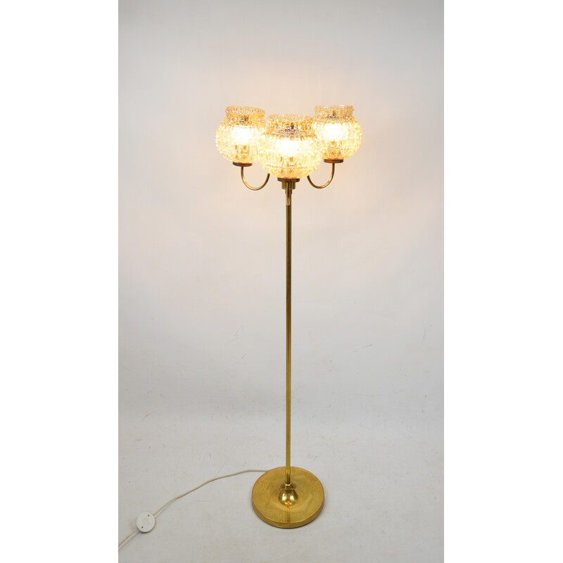 Vintage brass floor lamp by Helena Tynell, 1960