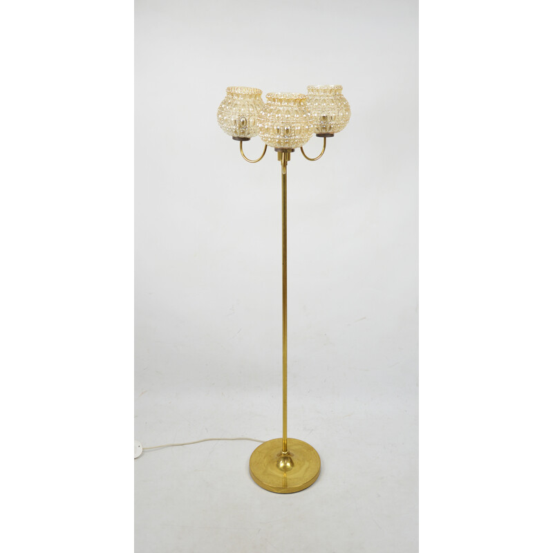 Lámpara de pie vintage de latón de Helena Tynell, 1960