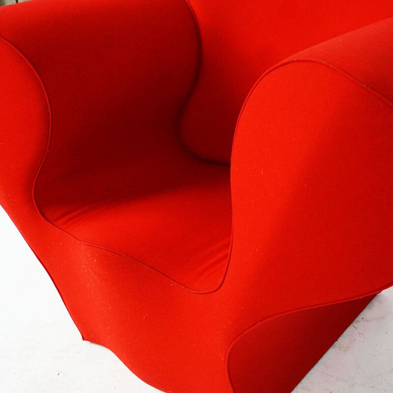 Vintage red easy chair by Ron Arad for Poltrona Moroso, Italy 1988