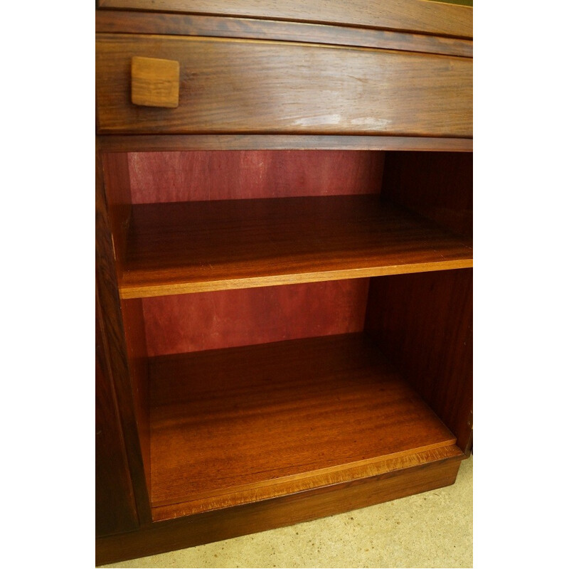 Scandinavian teak and glass bookcase - 1960s