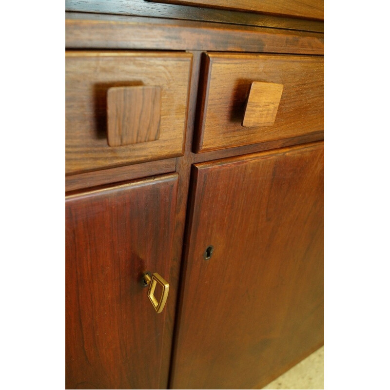 Scandinavian teak and glass bookcase - 1960s