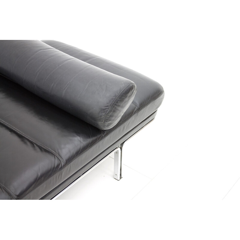 Horst Brüning Daybed in black leather for Kill International - 1960s