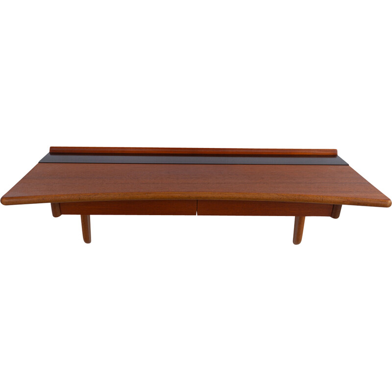 Vintage teak floating console, Denmark 1950