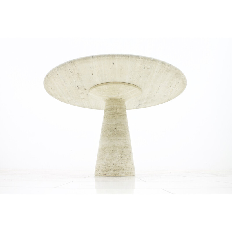 Vintage travertine dining table - 1970s