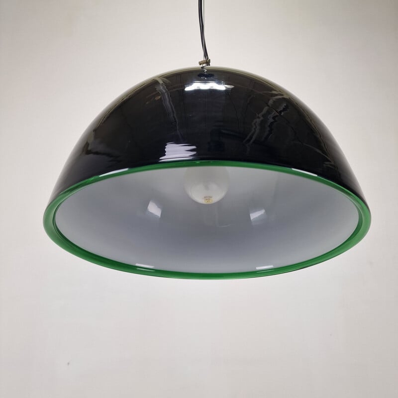 Vintage Murano glass pendant lamp by Gae Aulenti for Vistosi, Italy