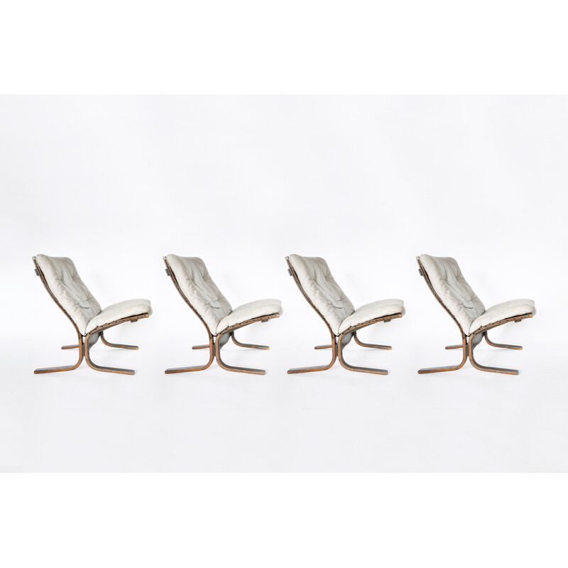 Set of 4 vintage Siesta armchairs by Ingmar Relling for Westnofa, Norway 1960