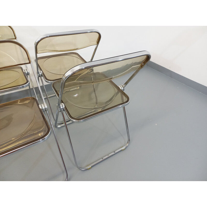 Lot de 6 chaises pliantes vintage par Giancarlo Piretti pour Castelli, Italie 1970