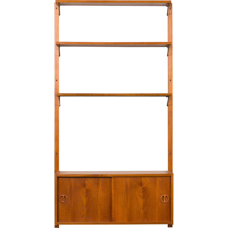 Vintage modular bookcase in wood and metal, 1960