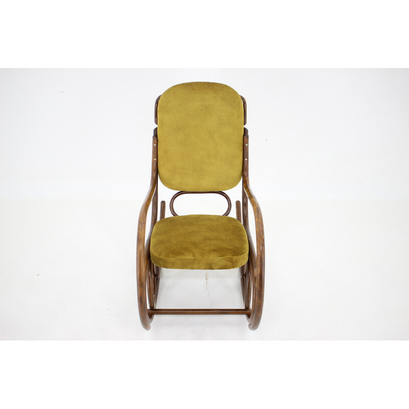 Cadeira de baloiço vintage para Ton, Checoslováquia 1960