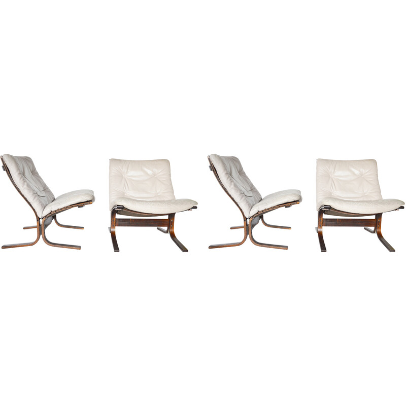 Set of 4 vintage Siesta armchairs by Ingmar Relling for Westnofa, Norway 1960