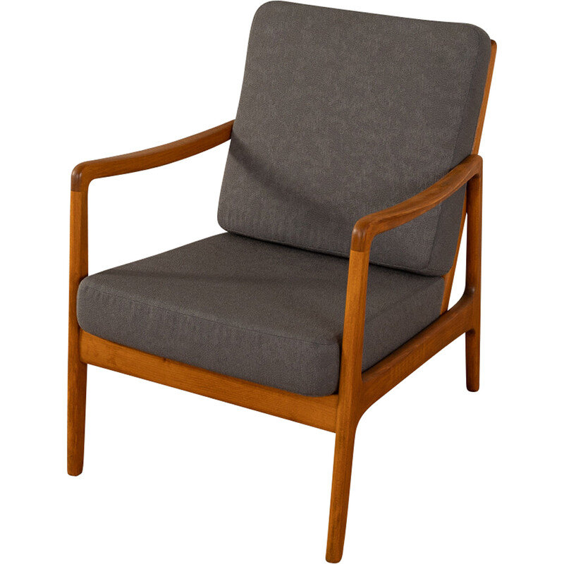 fauteuil vintage en hêtre - ole wanscher