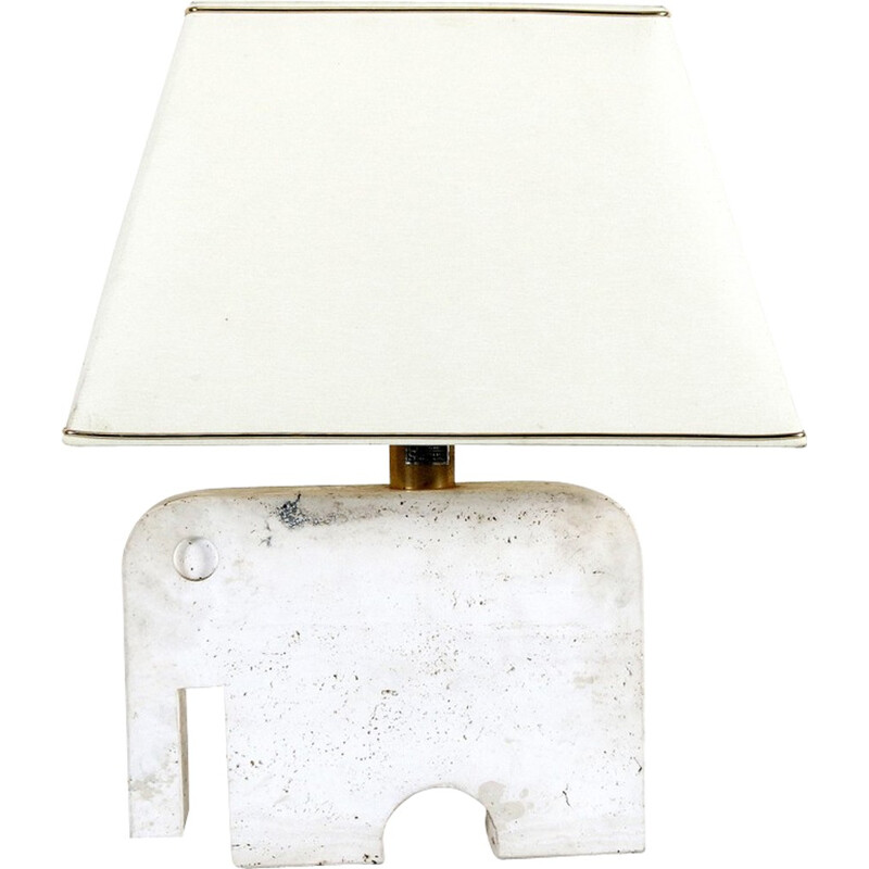 Travertine elephant shaped lamp by Fili Mannelli - 1960s