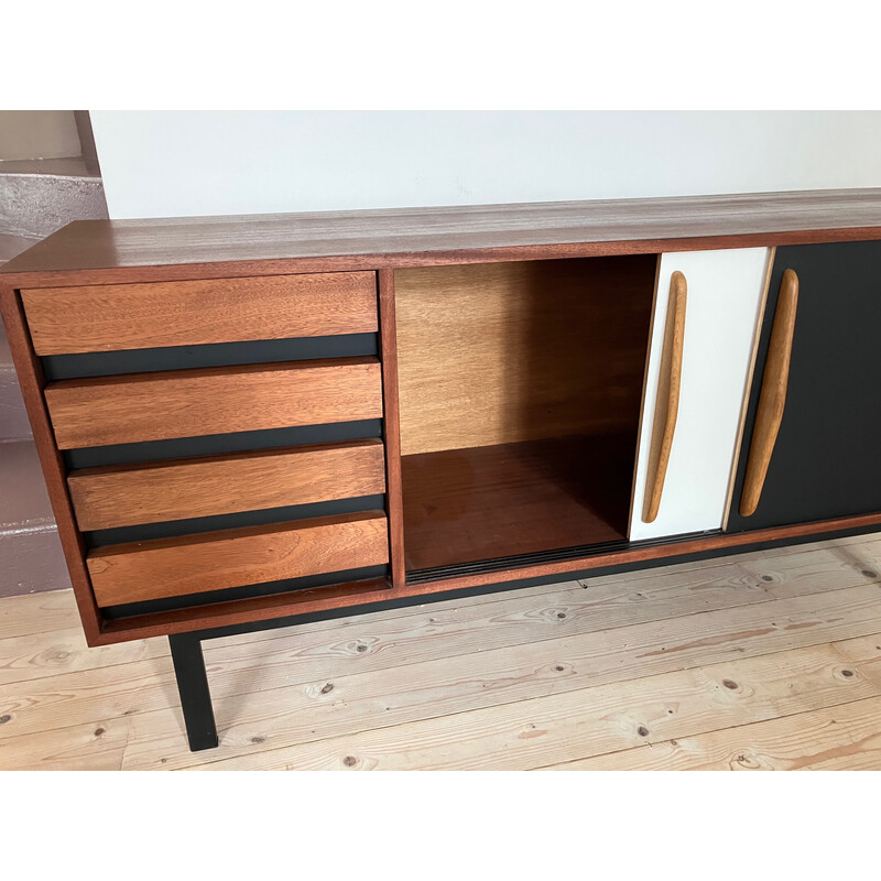 Vintage Cansado mahogany sideboard by Charlotte Perriand, 1950-1960