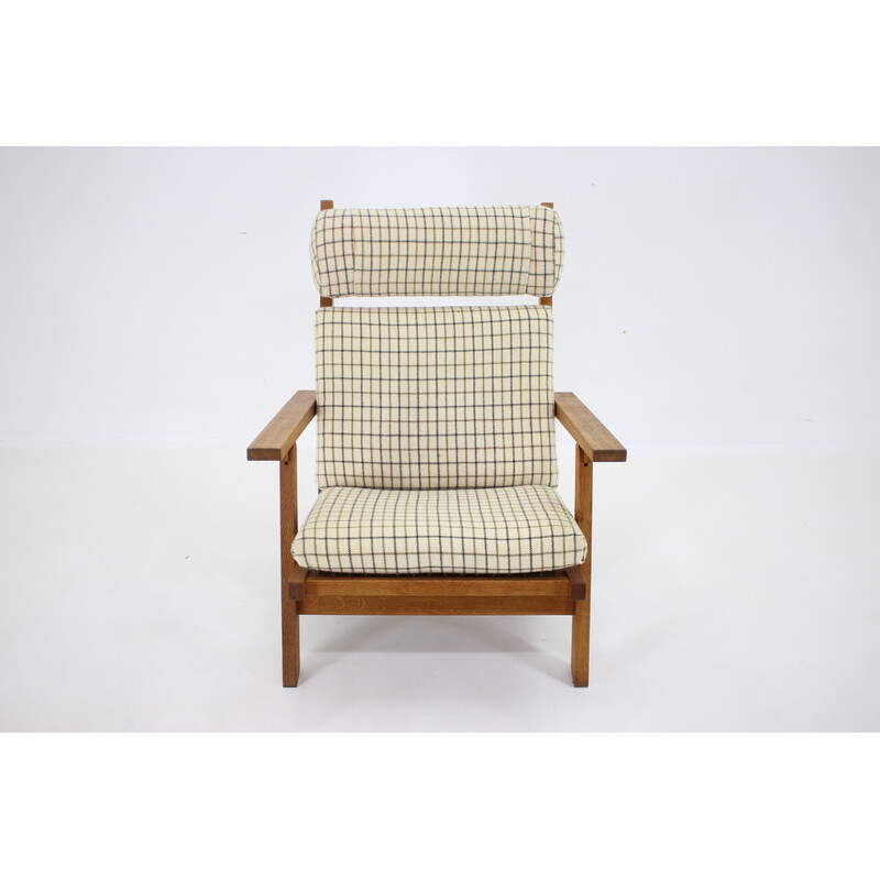 Vintage oak lounge chair by Hans J. Wegner, Denmark 1968