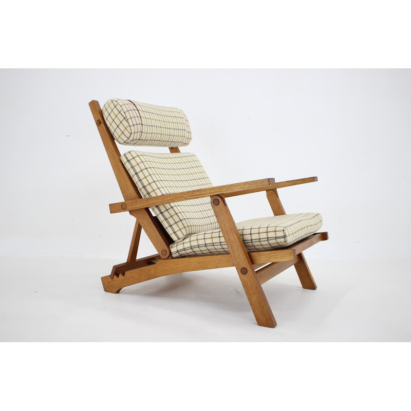 Vintage oak lounge chair by Hans J. Wegner, Denmark 1968