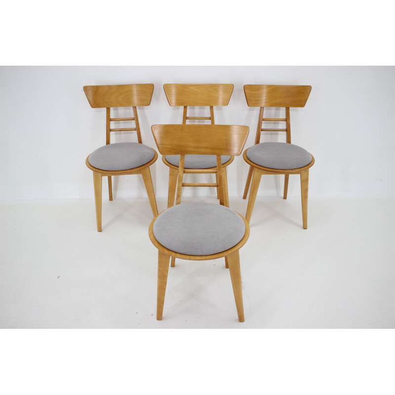 Conjunto de 4 cadeiras vintage da Ton, Checoslováquia 1980