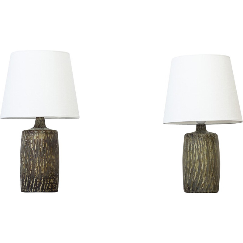 Pair of ceramic table lamp by Gunnar Nylund - 1950s