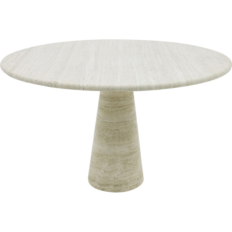 Vintage travertine dining table - 1970s