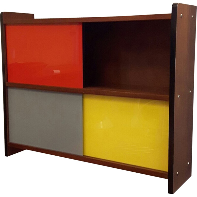 Multicoulored square wall cupboards - 1950s