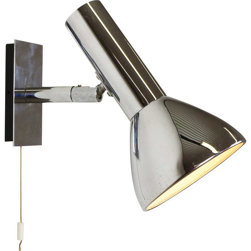 Chromed wall light by Hustadt Leuchten - 1970s