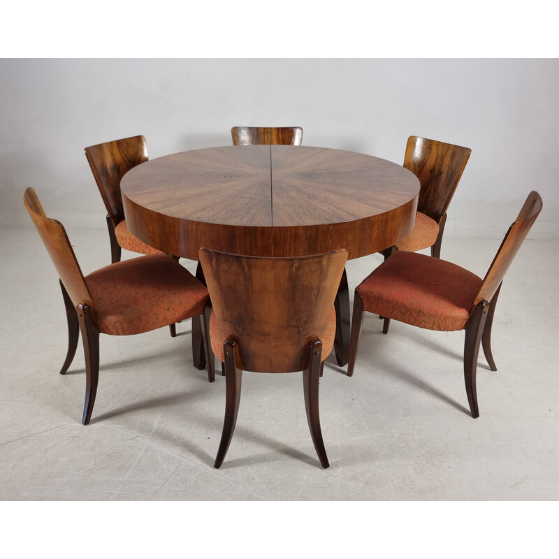 Vintage dining set by Jindřich Halabala for Up Zavody, Czech Republic 1940