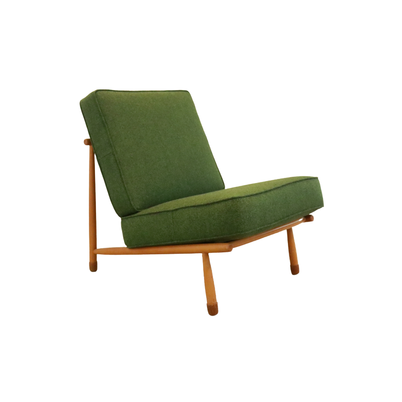 Fauteuil vintage en hêtre par Alf Svensson pour Dux, 1950