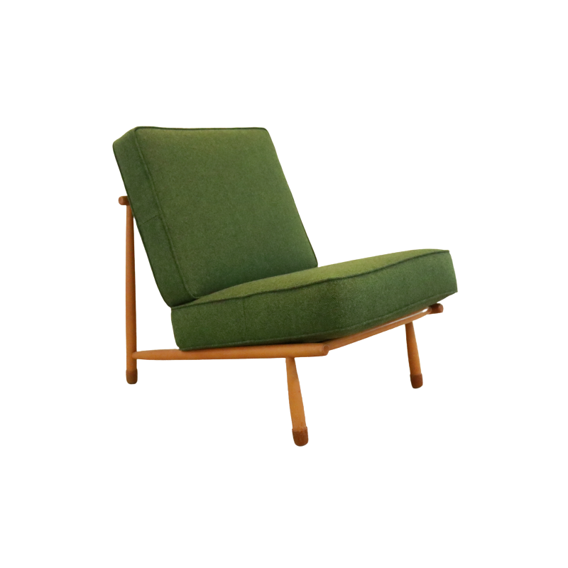 Vintage beech armchair by Alf Svensson for Dux, 1950