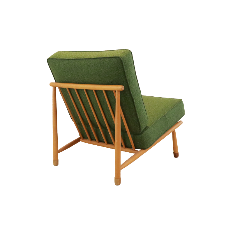 Vintage beech armchair by Alf Svensson for Dux, 1950
