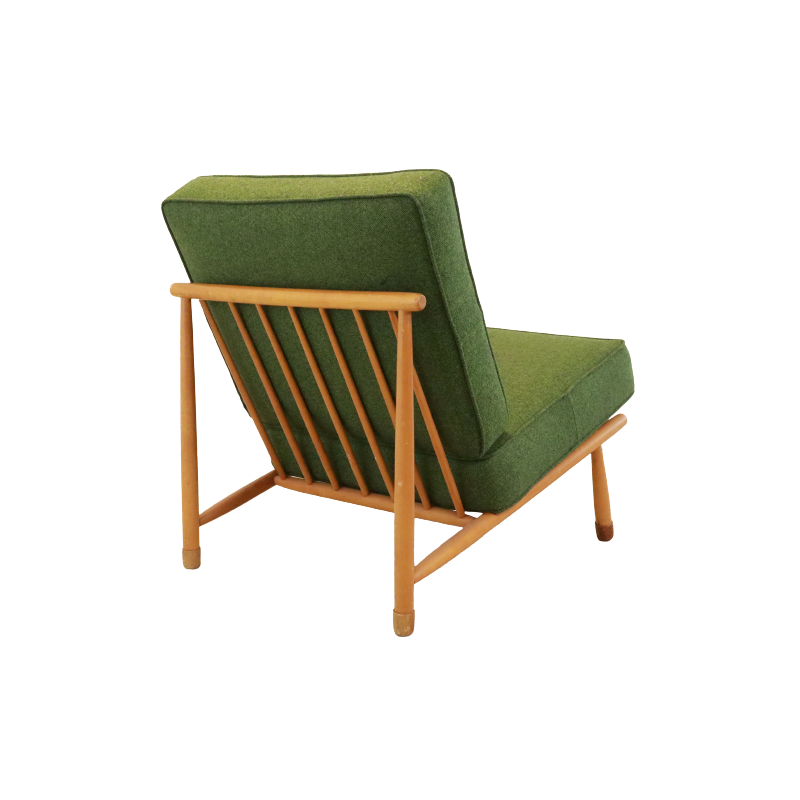 Vintage beech armchair by Alf Svensson for Dux, 1950