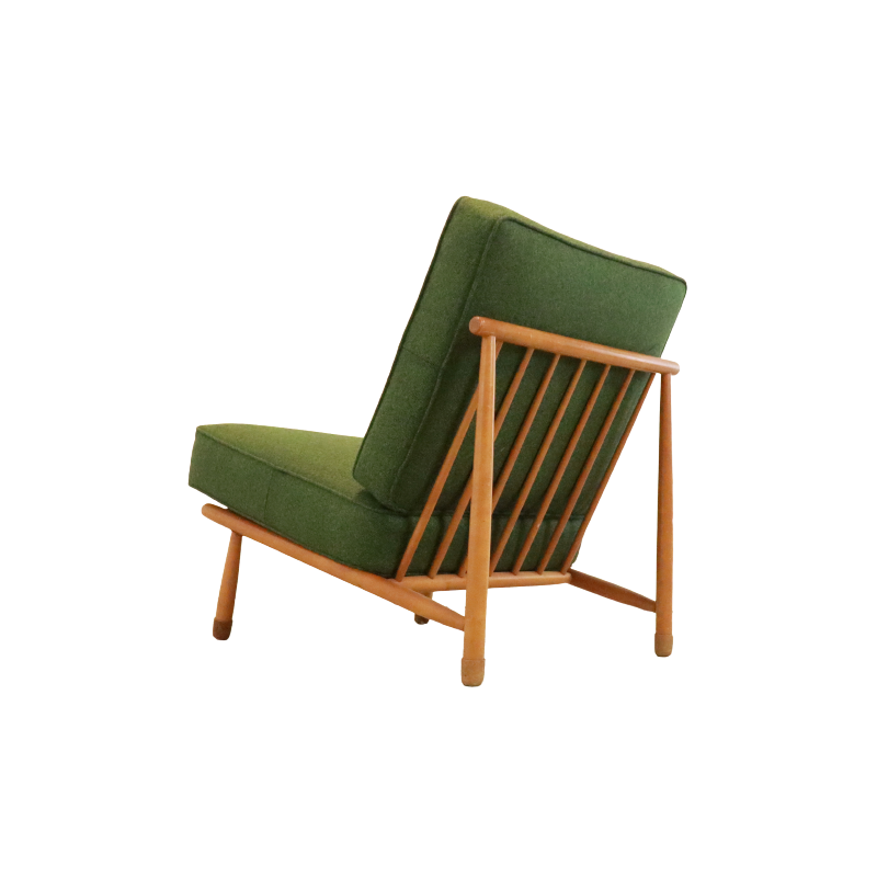 Fauteuil vintage en hêtre par Alf Svensson pour Dux, 1950