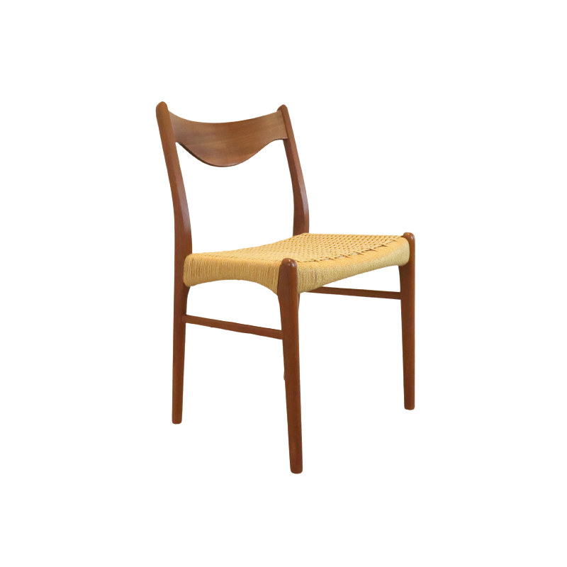 Conjunto de 4 cadeiras de teca vintage de Arne Wahl Iversen para Glyngore Stollenfabrik, Dinamarca 1950