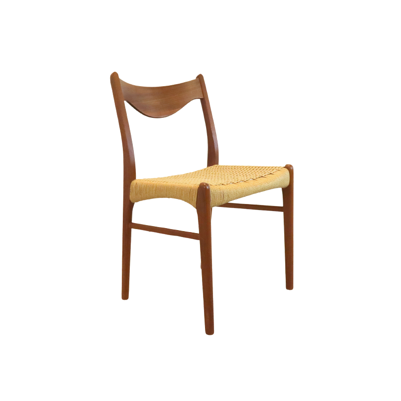 Set of 4 vintage teak chairs by Arne Wahl Iversen for Glyngore Stollenfabrik, Denmark 1950