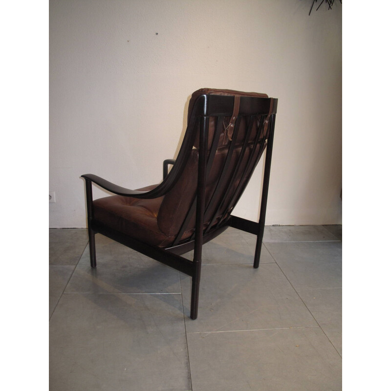 Pair of mahogany armchairs - 1960s