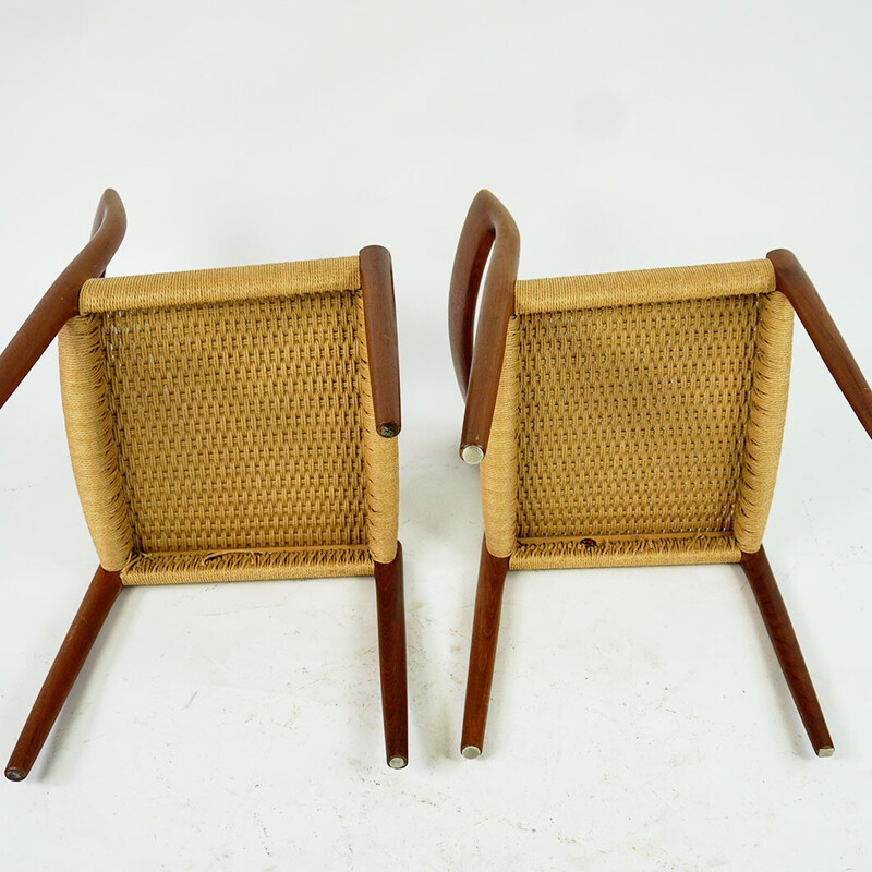 Lot de 4 chaises vintage en teck par Niels Otto Møller pour JL Møllers, Danemark 1958